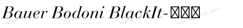 Bauer Bodoni BlackIt字体转换